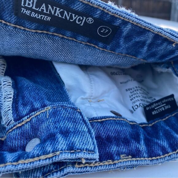 Blank NYC at Nordstrom The Baxter Ribcage Wide Leg Cropped Distressed Mom Jeans - Picture 7 of 8